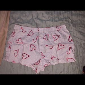 PINK holiday pajama shorts